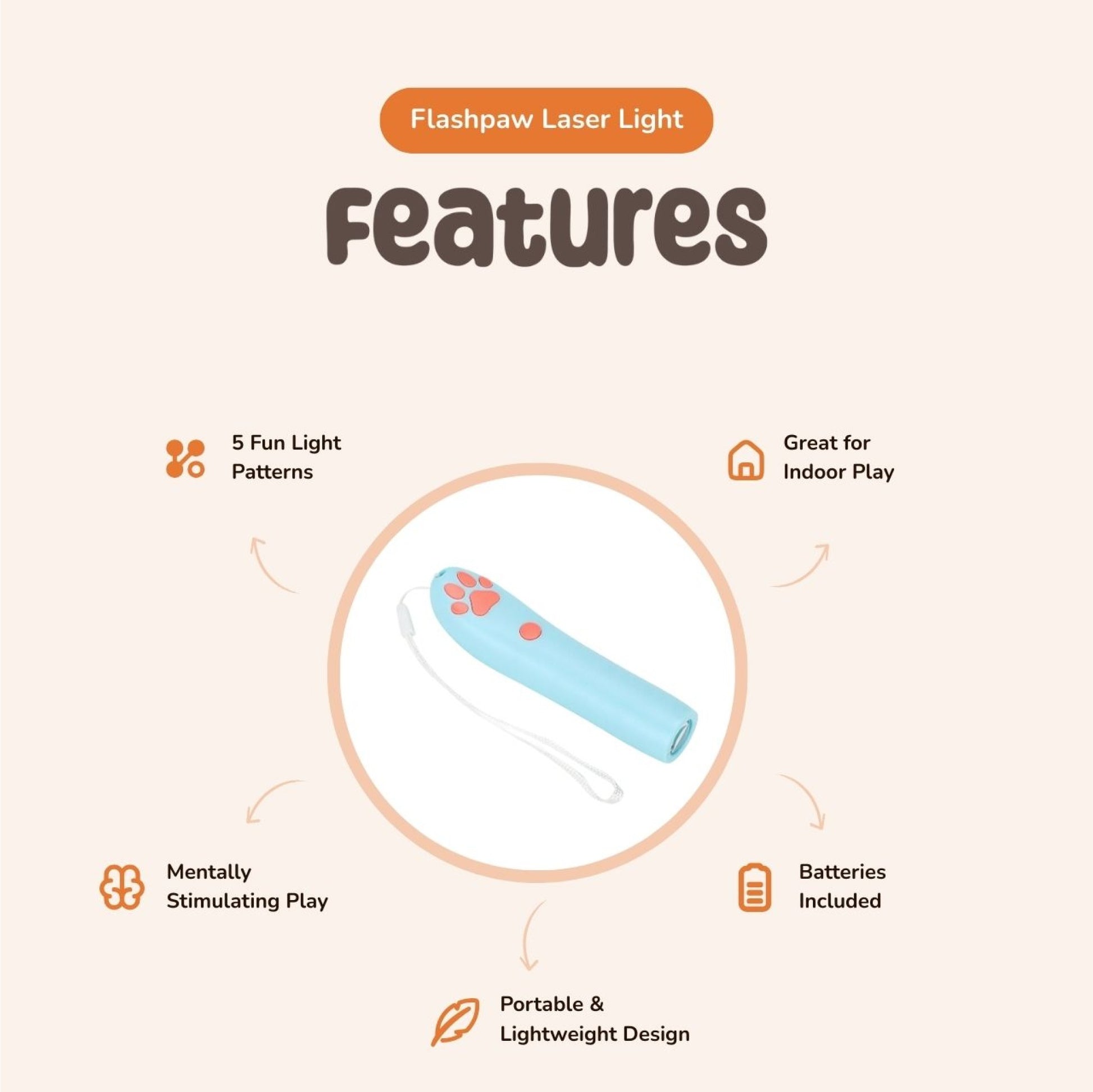 ⁠FlashPaw Laser Light — Tiny Tool, Big Zoomies