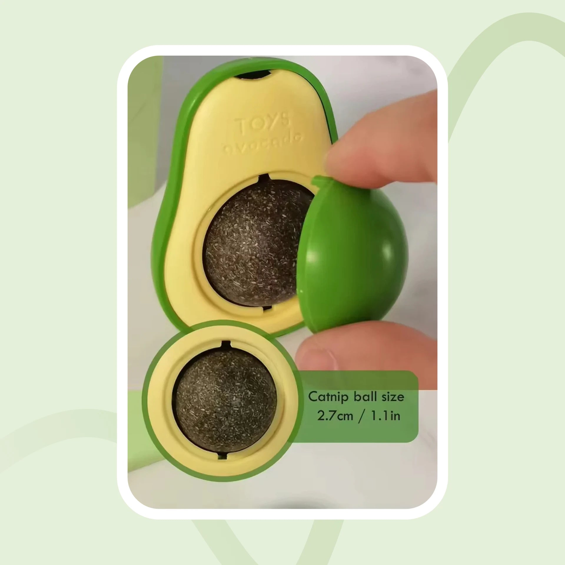 ⁠Avocato Catnip Ball (Pack of 2)